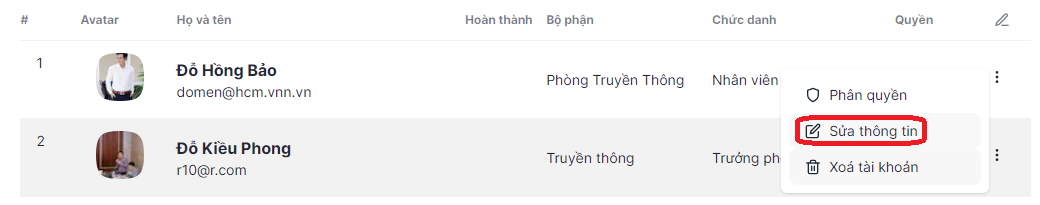 cap nhat thong tin nhan su