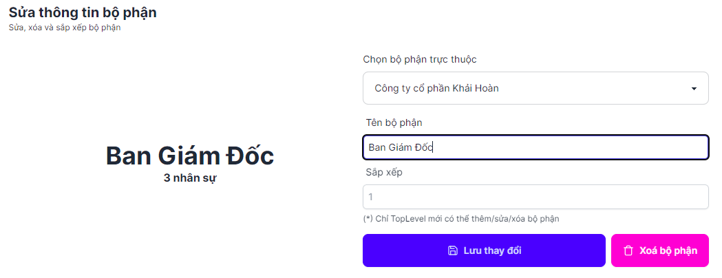 cap nhat thong tin bo phan