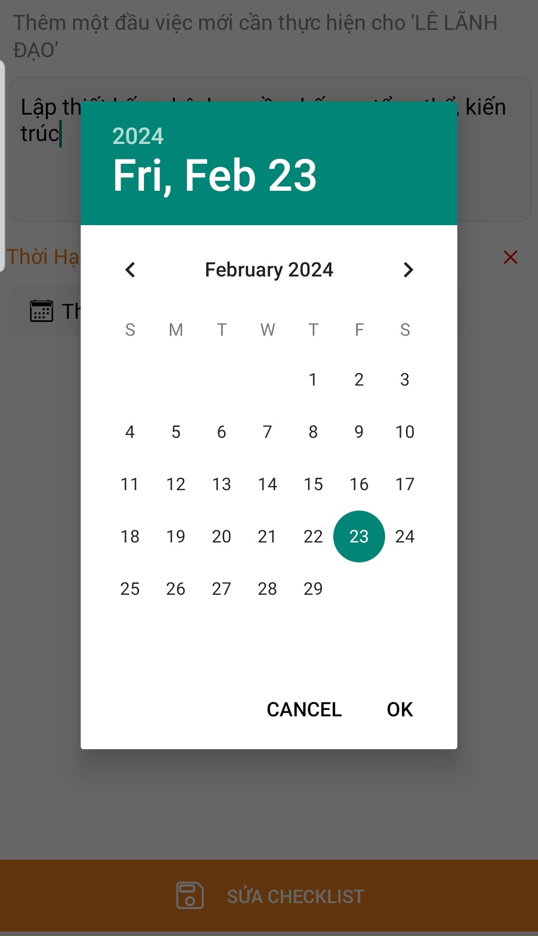dat thoi han cho dau viec tren mobile app