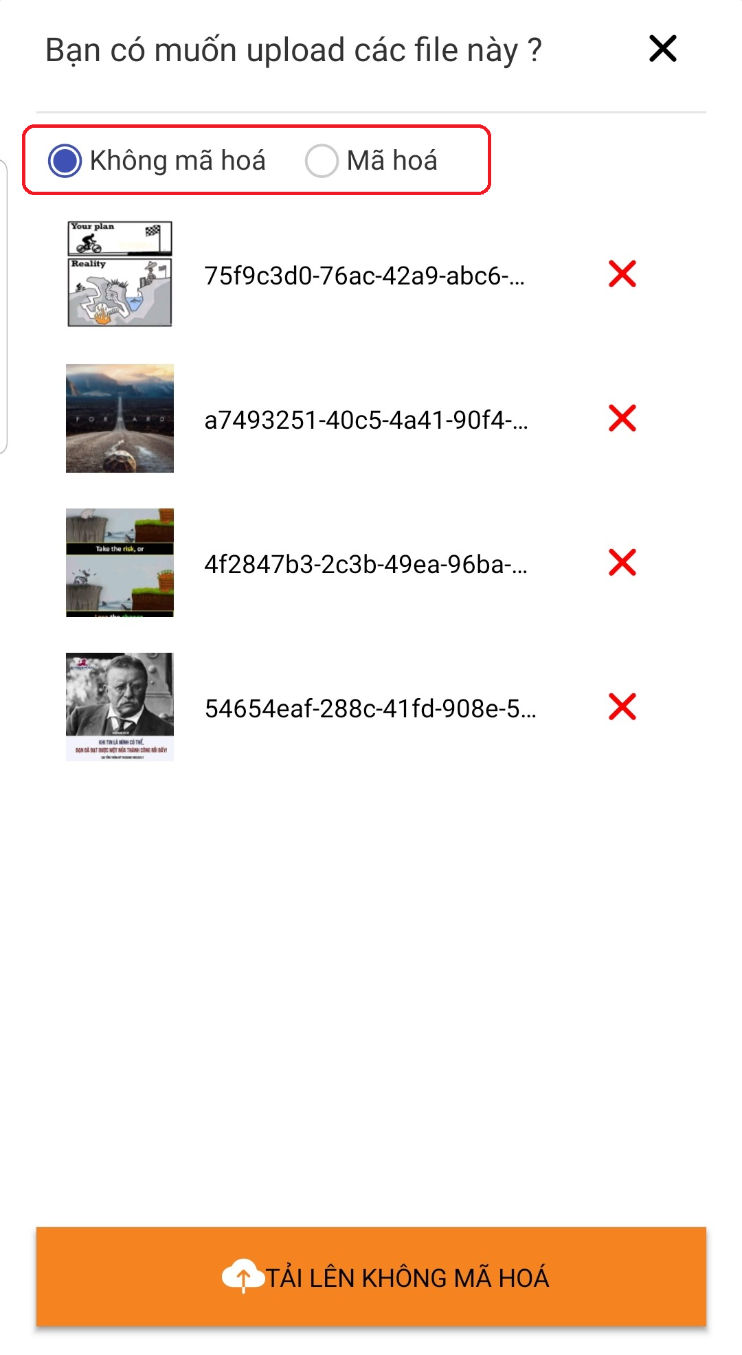 chon dinh kem tren mobile app