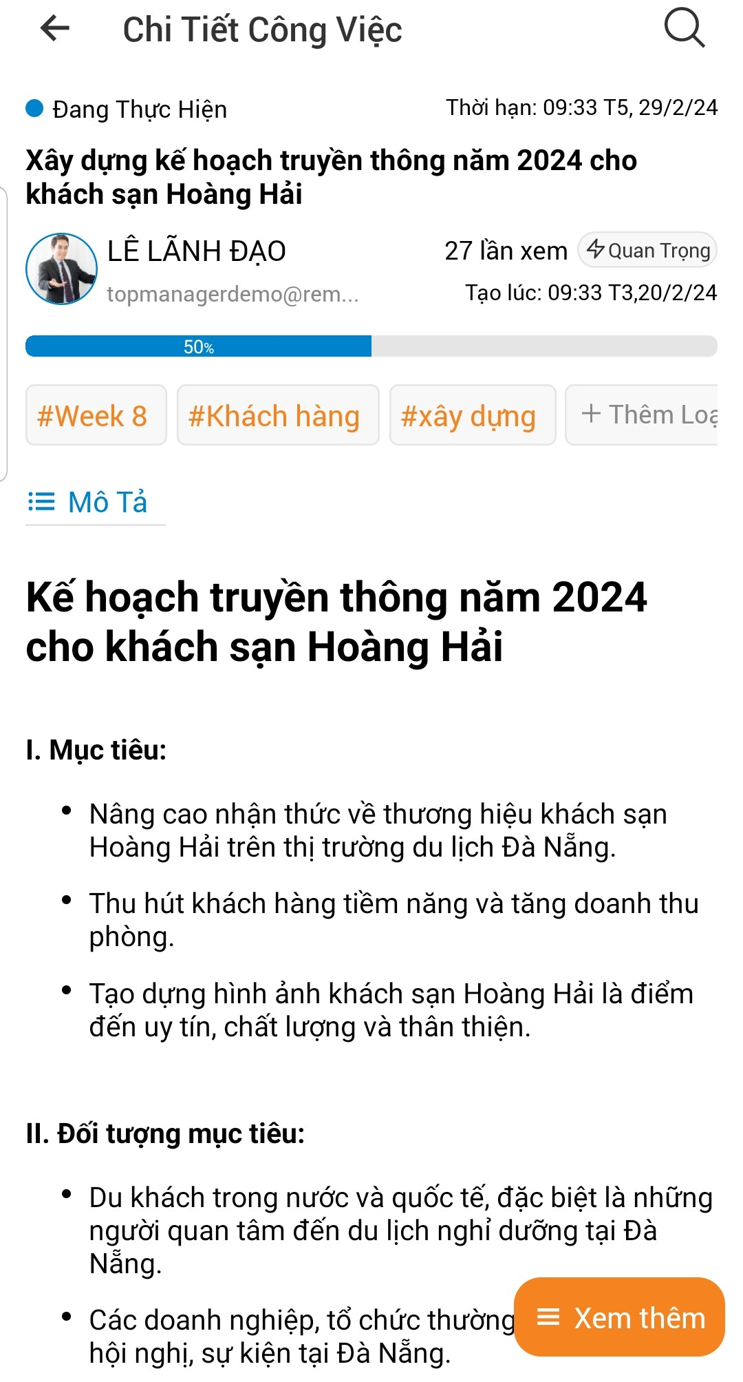 theo doi cong viec tren mobile app
