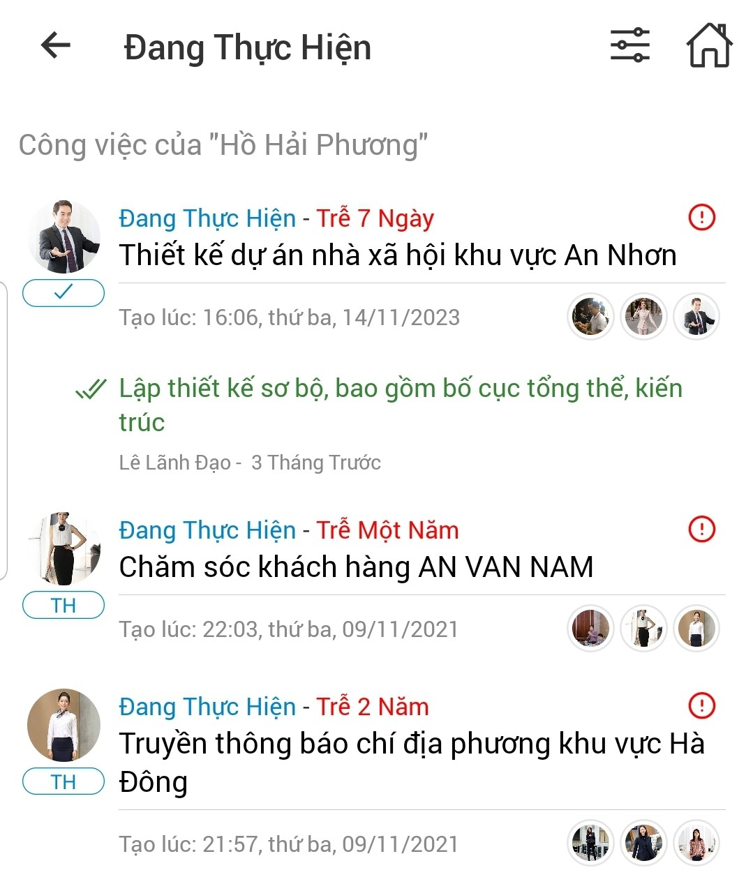 theo doi cong viec chung voi nhan su khac tren mobile app