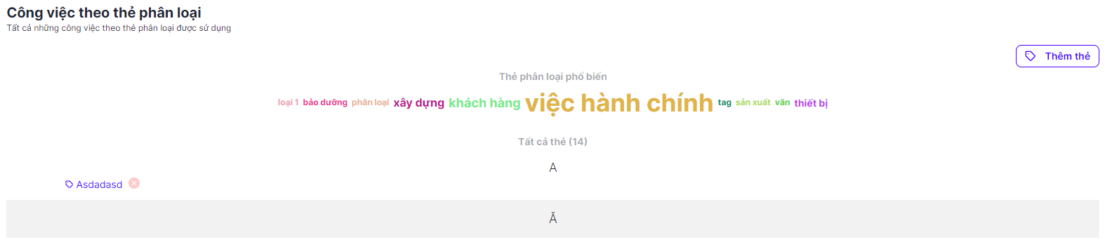 theo doi cong viec theo the phan loai